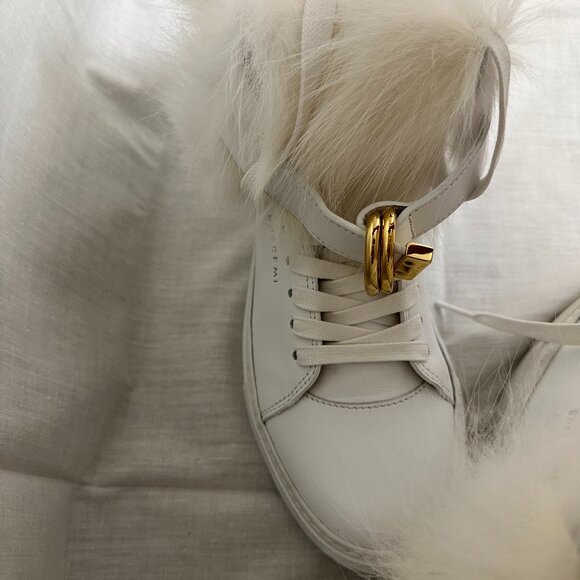 Buscemi Womens 100MM New Rabbit White Sneakers US 9 - Picture 13 of 13